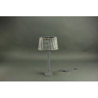 Tischlampe, Höhe ca. 50 cm, Weidenschirm, Lampe Küche