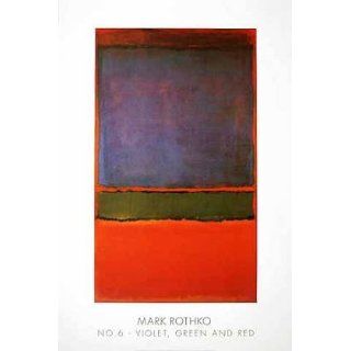 Mark Rothko Poster Kunstdruck No. 6 (Violet Green Red) 1951 