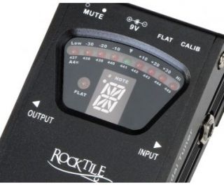 Rocktile BT 10 Pedal Tuner Stimmgerät Gitarre Bass NEU