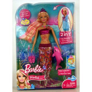 Barbie als Meerjungfrau Merliah mit rosa glitzer Delfin aus Das