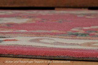 Aubusson Teppich in rose, ein prachtvolles Rankenmotiv auf einer