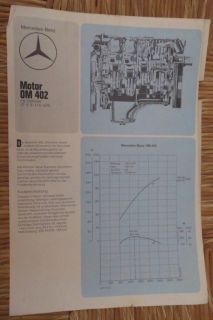 Benz Motor OM 402 Getriebe ZF 5 S 110 GPA technische Daten Prospekt TT