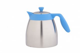 Bredemeijer Teekanne Duet Paris blau Isolierkanne Tee Kanne 1,2 Liter