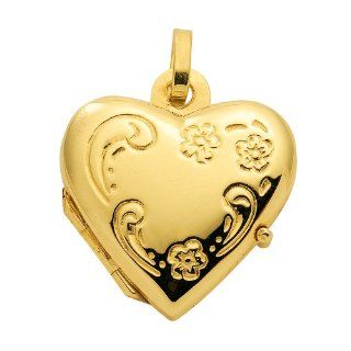 Gold Medaillon / Medallion Herz aus 333 Gelbgold Schmuck