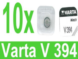 10 Stück Varta V 394 Knopfzelle Batterie V394 SR936SW SR45 SR936
