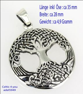 Anhänger Silber Keltischer Lebensbaum Tree of life Yggdrasil