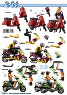 Le Suh 3D Bogen DIN A4 Roller Moped Nr. 777.412