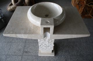Waschbecken Waschtisch Standwaschbecken Handwaschbecken Stein Marmor