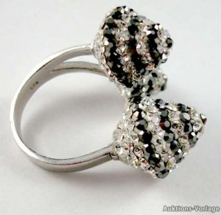 925 echt Silber Ring mit Swarovski Steinen