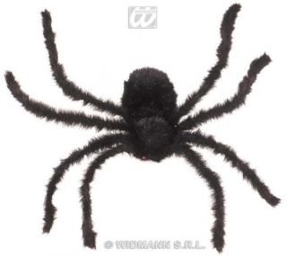 Spinne ca. 75 cm haarig schwarz Halloween Grusel Horror Deko Fasching