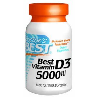 Doctors Best, Best Vitamin D3, 5000 IE, 360 Kapseln 