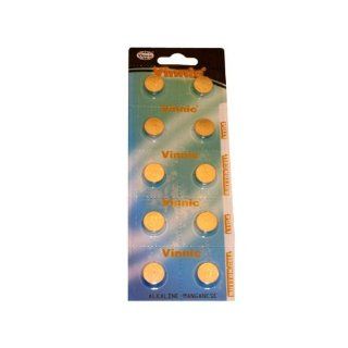 Vinnic L1154 C10 AG13 Alkaline Manganese Button (Pack of 10) Cells