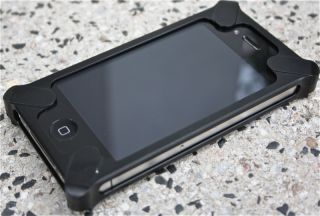 Iphone 4 S ALU DURABLE SCHWARZ Cover HÜLLE Bumper CASE no metall