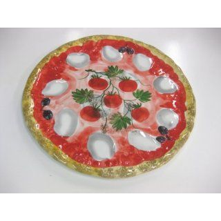 Bassano, italienische Keramik   Pizza Teller 33, 5x33, 5x2cm, Tomaten
