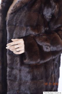 NERZMANTEL dark MINK fur coat Nerz Pelzmantel abrigo de visón visone