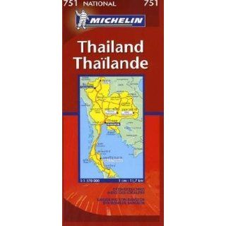 Michelin Thailand 1 : 1 370 000. Straßenkarte mit touristischen