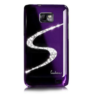 i9100 Galaxy S2 mit Swarovski Strass Hülle Tasche Case Etui Lila #426