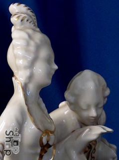 BAROCKES PAAR NEU TETTAU 1920 Porzellanfigur Figur Skulptur German