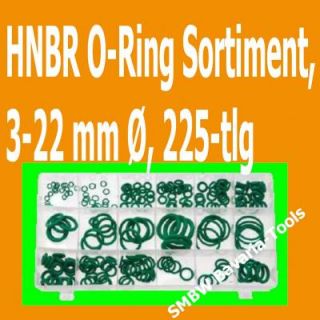 HNBR O Ringe 3 22 mm Ø 225 tlg Klimaanlage Klimaanlagen