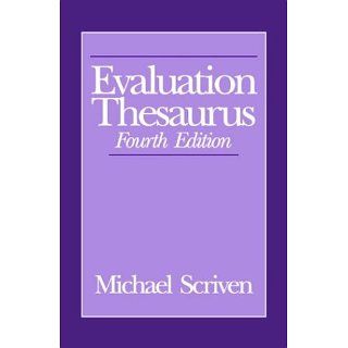 Evaluation Thesaurus Michael Scriven Englische Bücher