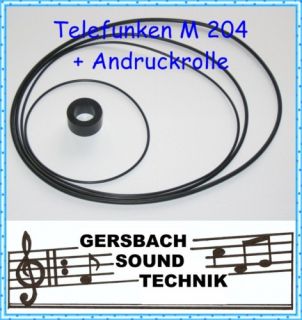 Tonband RiemenSet Telefunken M 440 + Gummi Andruckrolle