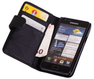 Galaxy S2 Portmonee Portemonnaie Handy Leder Tasche Wallet #466