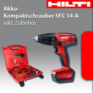 HILTI Akku Kompakt Bohrschrauber SFC 14 A inkl. Zubehör und