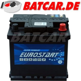 EUROSTART 12V 50Ah 470A/EN Autobatterie   Starterbatterie ersetzt 45Ah