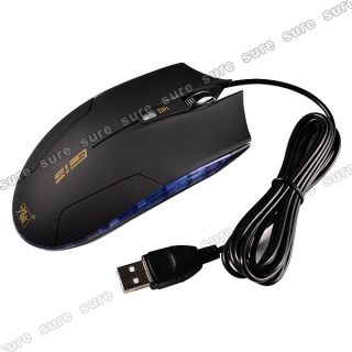 USB 6 Taste Gamer Game Maus Mouse Optisch Ergonomisch 2400DPI