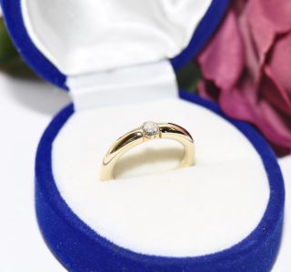 wertvoller 0,25ct Brillant Solitär Gold Ring auch für Ehe und