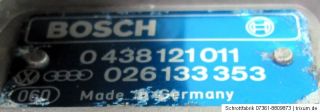 Bosch KE Jetronic Luftmengenmesser 026133353 0438121011 Mengenteiler