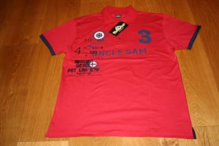 Uncle Sam Polo Shirt Rot Jersey Gr. M;L;XL