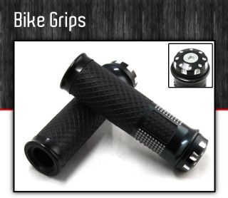 Motorcycle Diamond LUX Handle Grips Bar Ends Black