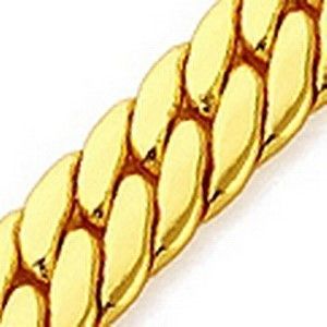MASSIVE Halskette PANZERKETTE vergoldet 60cm 6mm 40,6g
