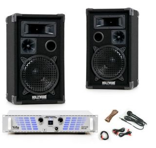 600W PA Party Musikanlage Boxen Verstärker Mikro DJ 486
