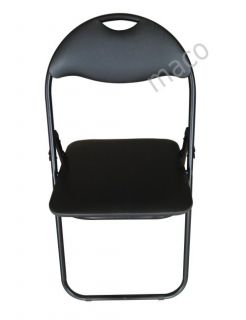 Stuhl Metallklappstuhl schwarz 6er Set