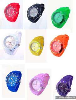 Trendige Uhr mit Silikon Armband Silicon Watch viele Farben zur