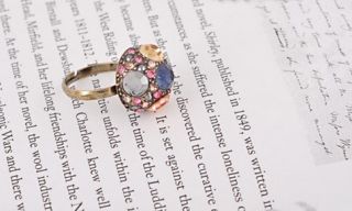 F4550 Colorful Crystal Ball Classical Antique Ring S6 9