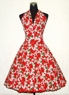50er Jahre Tanz Kleid zum Petticoat Rockabilly Gr S M L