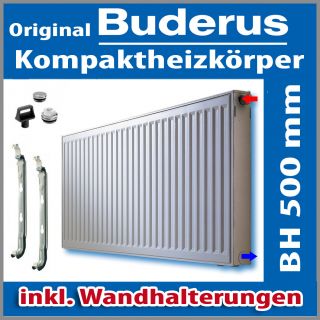 Buderus Logatrend Kompakt Heizkörper H: 500 mm x L: 400 3000 mm inkl