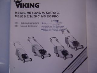 Betriebsanleitung manual Viking MB 500 505 E M KAT S C 555 Rasenmäher