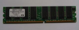 512MB DDR RAM  PC3200  400MHz  DDR1  CL2.5  512 MB