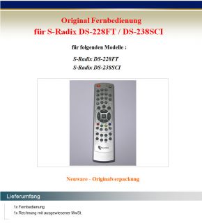 Original Fernbedienung S Radix DS 228 FT DS 238 SCI RCU
