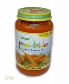 3x190g Bio Baby Gläschen Nahrung (6.84 EUR/Kg)  Karotte pur  (pro