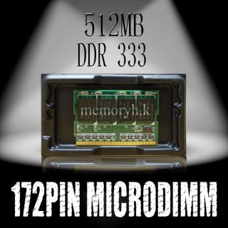 512 MB PC2700 DDR 333 172 PIN MicroDIMM ASUS S200N M5200N S5200N M5N