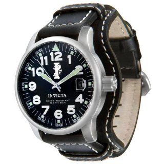 Invicta Watch Mens Force Military Black Leather Model 5755 $295