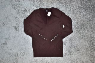 ESPRIT Sweat Pullover Pulli V Ausschnitt Braun GR XL #518