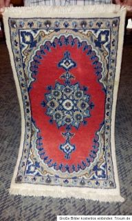 70x37cm Nain Naeen w Isfahan Handgeknüpft antik Orientteppich Teppich