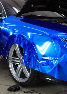 Chromfolie Blau für 3D Verklebung 1,52m Breit Car Wrapping
