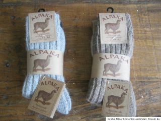 Paar Alpakasocken Stricksocken Alpaka Socken 60 % Wolle 40 % Alpaka